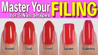 Shaping Nails in Five Different Styles💅Filing Techniques like Pro【ASKA NAILS】 [upl. by Giovanna]