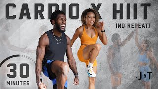 20 MIN CARDIO HIIT WORKOUT  ALL STANDING  Full Body No Equipment No Repeats [upl. by Tenney]