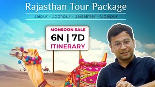 Rajasthan tour package  6N7D Detailed itinerary  Jaipur Jodhpur Jaisalmer Udaipur [upl. by Tia260]