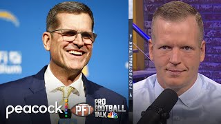 Jim Harbaugh singing the praises of JJ McCarthy  Pro Football Talk  NFL on NBC [upl. by Narib]