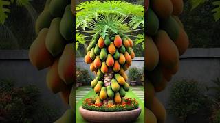 How to grow Papaya tree easy method of growing papaya tree by air layering papaya gardening [upl. by Ayokahs]