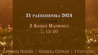 GodzinaCzytań  I Czytanie  31 października 2024 [upl. by Frohman]