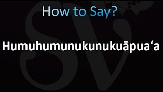 How to Pronounce Humuhumunukunukuāpuaʻa [upl. by Hadwin]