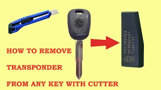 How to Remove Transponder from Key with cutter For converting to Flip Key or For Replacing Key body [upl. by Truda894]