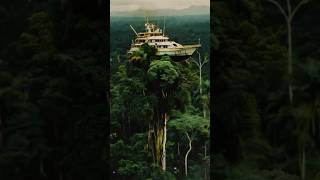 Boat At The Top Of A Tree  inspired by Werner Herzogs films aguirre fitzcarraldo vfx aifilm [upl. by Alarise513]