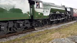 Flying Scotsman Rawtenstall West Level Crossing  Lancashire [upl. by Machos]