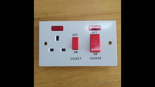 cooker switch with Neon used in kitchen 45A cooker switch socket [upl. by Clova]