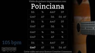 Poinciana 105 bpm  Gypsy jazz Backing track  Jazz manouche [upl. by Zaneski]