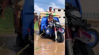 Double EXEL five wheel electric tricycle with a load capacity full of power drive on water part15 [upl. by Anailli312]