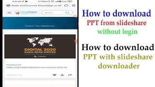 how to download slideshare ppt in mobile [upl. by Rayburn]