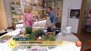 Årets kock lagar fylld vårkyckling med primörer  Nyhetsmorgon TV4 [upl. by Calica359]