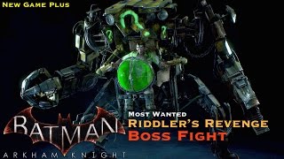 Batman Arkham Knight  Most Wanted Side Mission  Riddler Boss Fight  New Game Plus [upl. by Ewart]