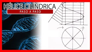 💥 HÉLICE CILÍNDRICA dibujo técnico paso a paso 🚁 Curvas técnicas  curva alabeada [upl. by Eiramik718]