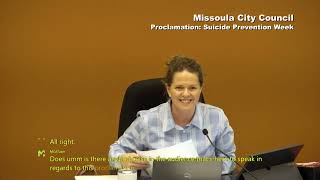 Missoula City Council Meeting Sept 9 2024 [upl. by Llerad]