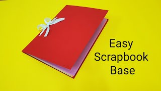 How to make Easy Scrapbook Base for Scrapbook school projects school homework photos [upl. by Lyudmila143]