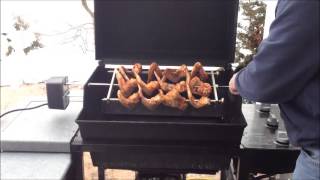 Rotisserie Chicken Wings on Weber Silver gas grill with the Rotisserie Master add on kit [upl. by Allenrac]