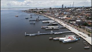 SANTAREM PEROLA DO TAPAJOS  CIDADE ORLA E PORTO SANTAREM VISTO DE CIMA  RIOS TAPAJOS E AMAZONAS [upl. by Aldas931]