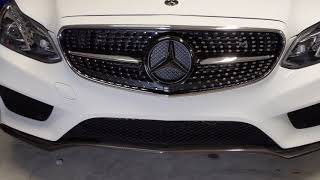 Completed E350 W212 Facelift Mercedes Black Diamond Front Grill and Led Emblem Swap [upl. by Kcirrej]