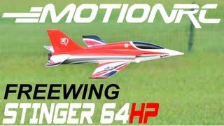 MotionRC  FREEWING STINGER 64HP4S Review amp Flight Demo by RCINFORMER in HD [upl. by Martelli]