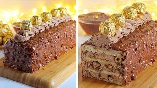 Gâteau Ferrero Rocher  Crème au beurre anglaise  Génoise et Dacquoise aux amandes  Glaçage Rocher [upl. by Yor]