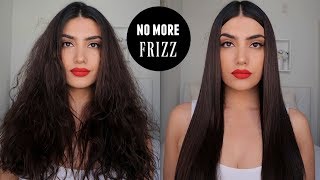 HOW TO STRAIGHTEN AND CURL FRIZZY HAIR [upl. by Aitital9]