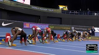 Dina Asher Smith BATTLE Julien Alfred In 60m INDOOR  2024 MILLROSE GAMES [upl. by Yddor331]