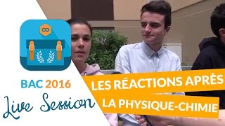 Bac 2016  les réactions après lépreuve de PhysiqueChimie [upl. by Bonnibelle]