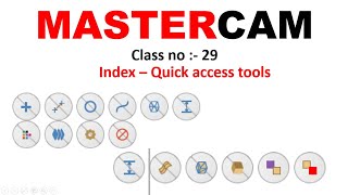 Mastercam  quick access tools class no  29 [upl. by Mable109]