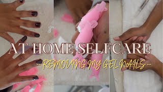 How To Remove Gel Nail Polish at Home  Self Care at home  lifewithgillian [upl. by Ecyoj]