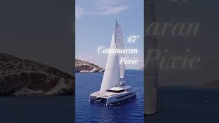 67 Fountaine Pajot Catamaran PIXIE Yacht Charter Vacations in Greece [upl. by Mattson]