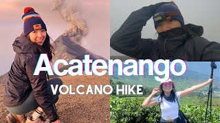 Acatenango Overnight Hike in Guatemala Watch volcano erupts at 13000ft  late hike to Vocan Fuego [upl. by Porta]