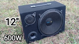 Chiński głośnik kolumna boombox na grilla  ALPHARD BB1202C  test w plenerze dobry bas słaby SPL [upl. by Millian]