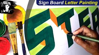 How to Draw Design Letter Painting Writing Master Fonts Brush Colors  key of arts [upl. by Avir822]