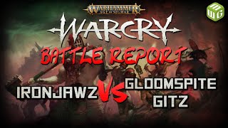 Ironjawz vs Gloomspite Gitz Warcry Battle Report Ep 13 [upl. by Kellyn]