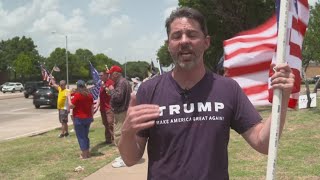 North Texas Trump supporters wave flags in appreciation after assassination attempt [upl. by Tilden169]