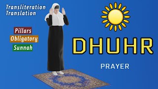 How to Pray Dhuhr for women with full instructions Subtitle ENAR [upl. by Ynahirb532]