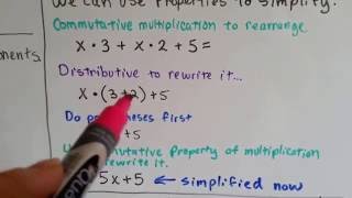 Grade 6 Math 19 How to simplify algebraic expressions [upl. by Ahsets856]