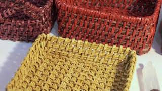 How to weave a rectangular basket [upl. by Anigal]