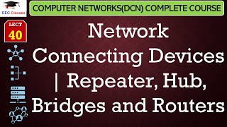 L40 Network Connecting Devices  Repeater Hub Bridges and Routers  Computer Network Lectures [upl. by Campy490]