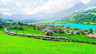 Lungern a fantastic Swiss village with a magical lake 🇨🇭 Switzerland 4K [upl. by Dor682]