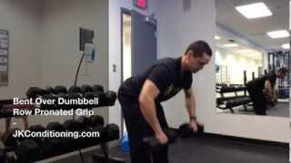 Bent Over Dumbbell Row Pronated Grip [upl. by Gnoht]