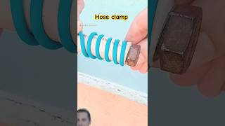 Hose clamp connection with pipe ytshorts shortsfeed satisfying handyhacks diy hometricks tool [upl. by Elcin]