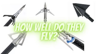 Testing Broadhead Flight G5 SEVR OZCUT GRIM REAPER [upl. by Helyn]