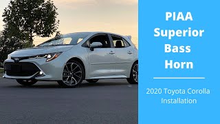 How to install PIAA Superior Bass Horn  2020 Toyota Corolla Hatchback [upl. by Ailemaj337]