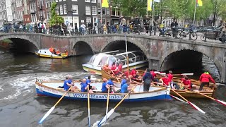 Grachtenrace Amsterdam 2024 spektakel op de Leliegracht [upl. by Kitchen]