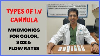 IV CANNULA Color Size Length Flow rate mnemonic inside [upl. by Ayanej]