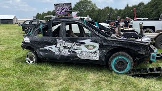 Bailey Braatz 57x 2024 Olmsted county Fair Demo Derby Limited Weld Midsize GoPro video [upl. by Apur]