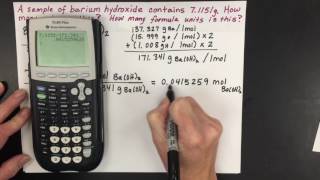 Grams to Moles and Formula Units Mole Conversions [upl. by Durstin]