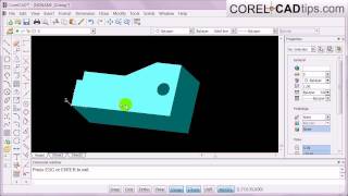 CorelCAD  Drawing 3D using weld unify and subtract tool [upl. by Hsevahb]