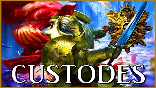 ADEPTUS CUSTODES  Auric Mortalis  Warhammer 40k Lore [upl. by Heilman]